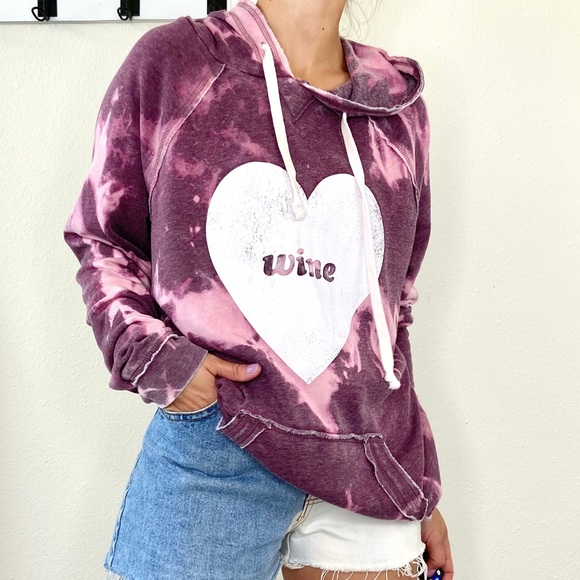 Grayson Threads Tops - Grayson Threads Upcycled Wine Graphic Hoodie